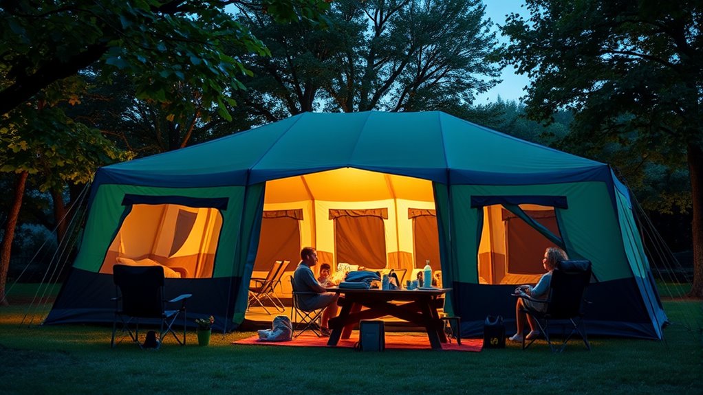 spacious weather resistant easy setup