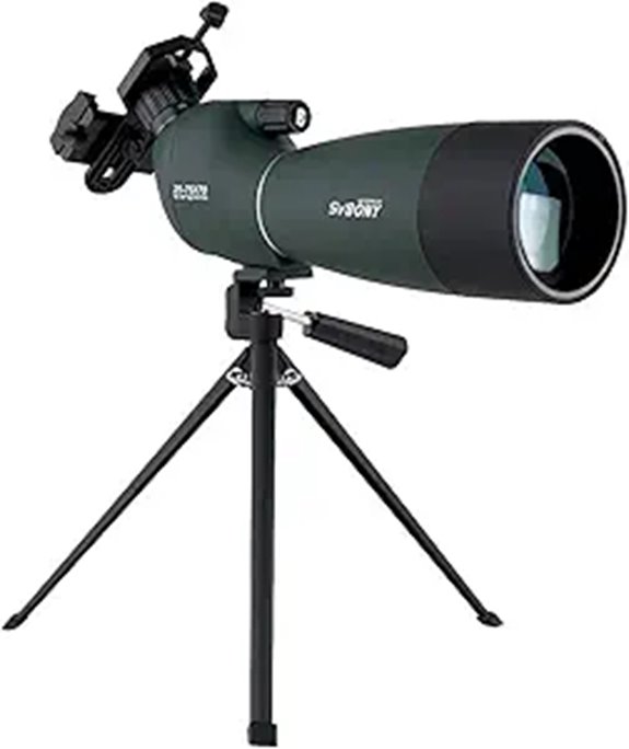SVBONY SV28 Spotting Scope with Tripod and Phone Adapter