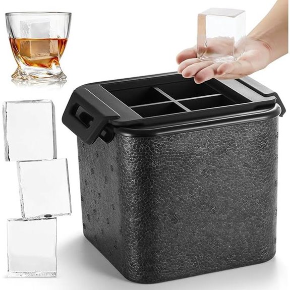 Clear Square Ice Cube Maker for Whiskey and Bourbon