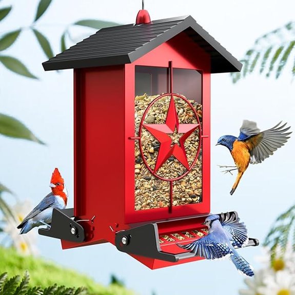 Squirrel Proof Bird Feeder with Large Capacity