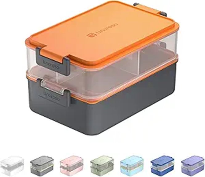 Linoroso Stackable Bento Lunch Box with Utensils