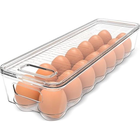 Utopia Egg Container with Lid Handle Stackable