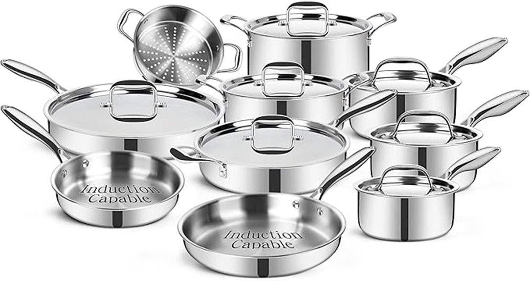 stainless steel 17 pieces