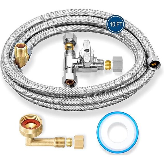 Dishwasher Installation Kit with Stainless Steel Hose