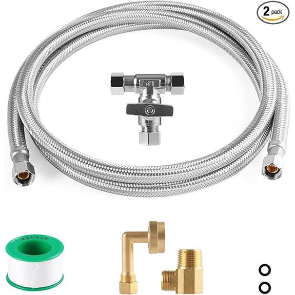 Dishwasher Installation Kit with Stainless Steel Water Hose