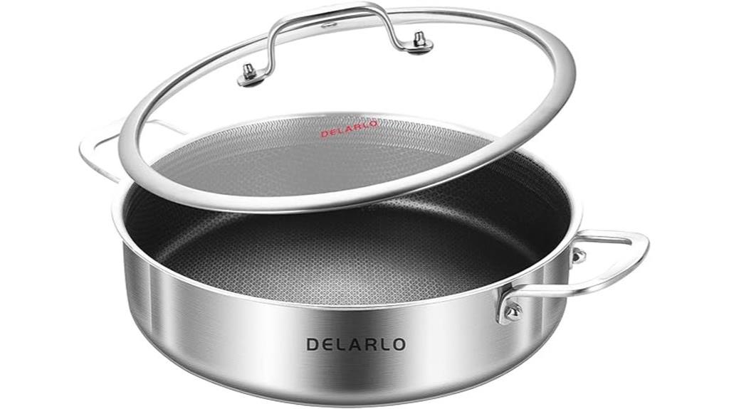 stainless steel frying pan