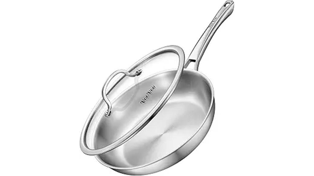 stainless steel frying pan