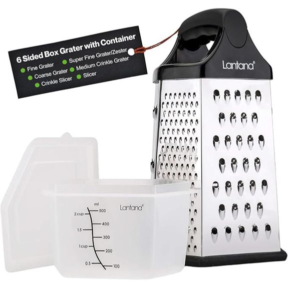 Lantana Stainless Steel Cheese Grater with Container