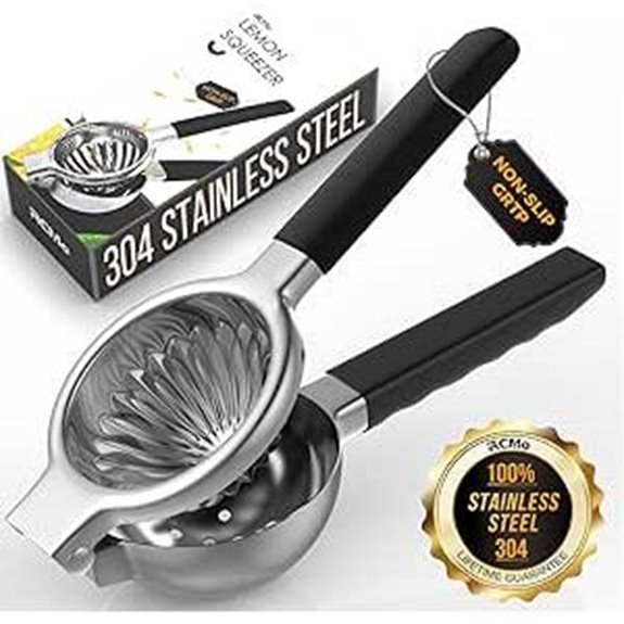 Stainless Steel Citrus Juicer with Silicone Handles