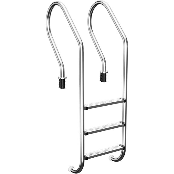 3-Step Stainless Steel Pool Ladder for In-Ground Pools