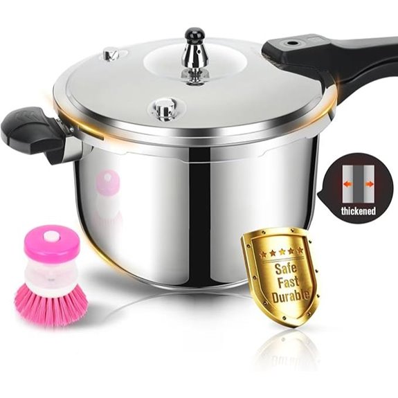 Stainless Steel 8qt Pressure Cooker for Gas & Induction
