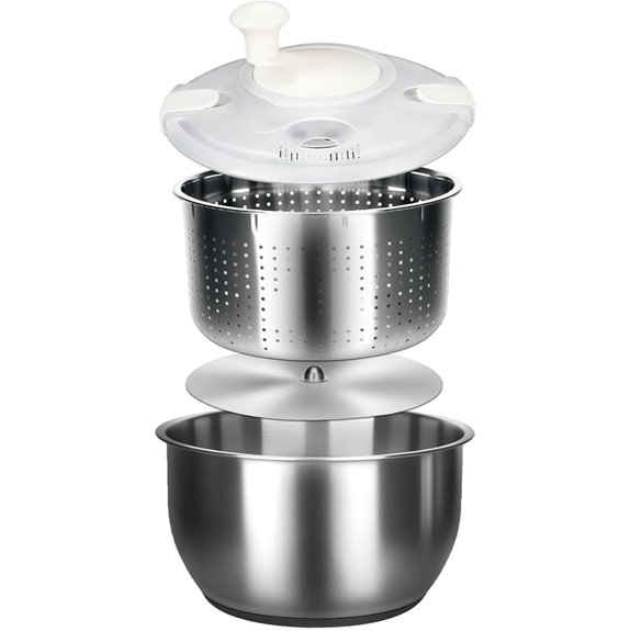Stainless Steel Salad Spinner and Vegetable Dryer