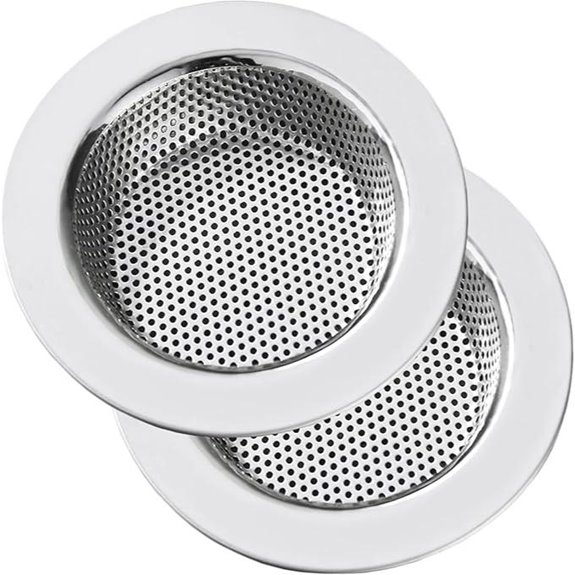 LASSHSWA Stainless Steel Sink Strainers (2 Pack)