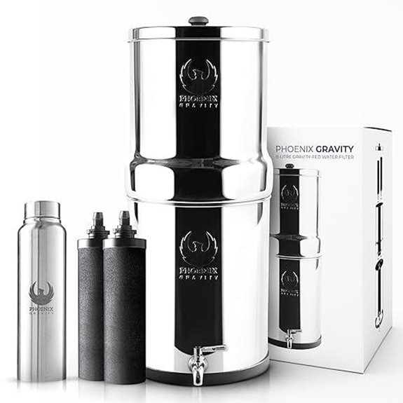 Gravity Water Filter NSF Certified Stainless Steel