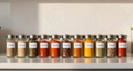 stylish labeled spice storage
