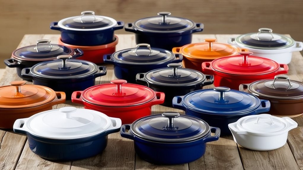 stylish lidded casseroles