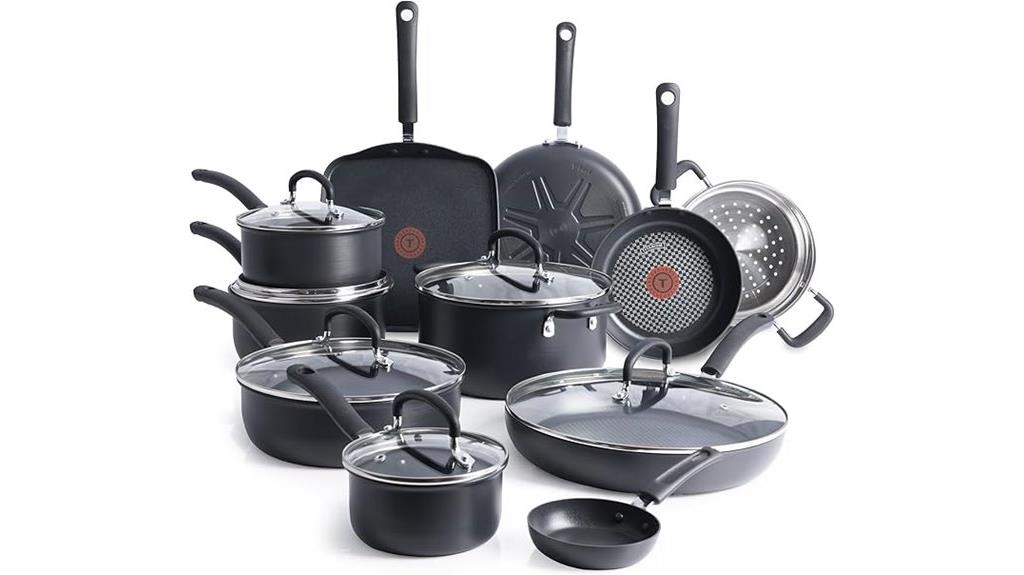 t fal 17 piece cookware