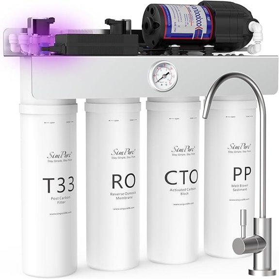 SimPure T1-400UV Tankless Reverse Osmosis Water Filter