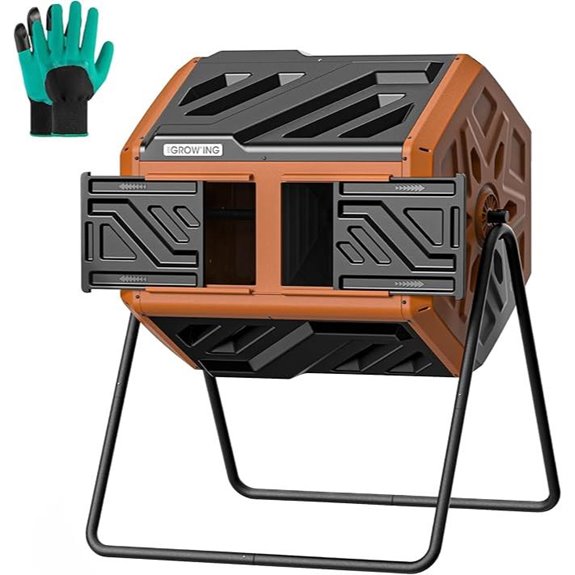 THEGROW'ING 43-Gallon Outdoor Compost Bin Tumbler