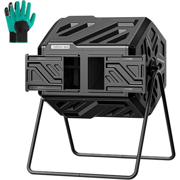 THEGROW'ING 43 Gallon Outdoor Compost Tumbler