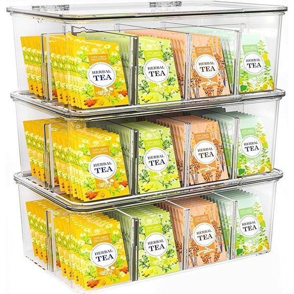 Utopia Home Tea Bag Organizer Set (3 Pack)