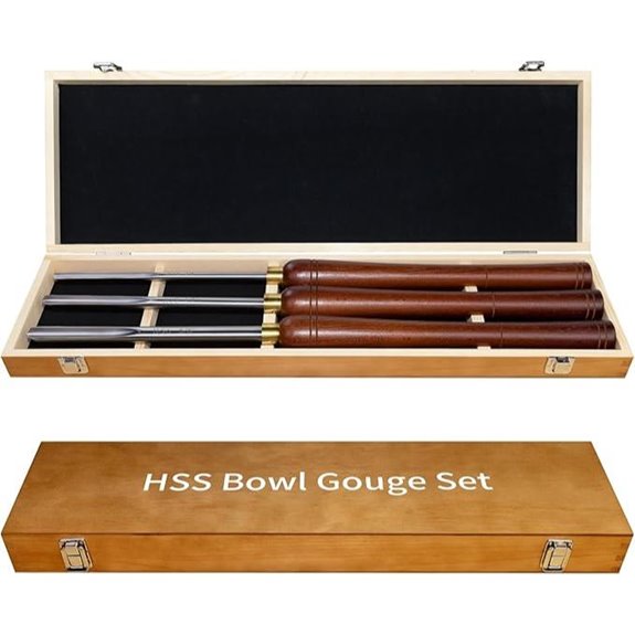 HSS Bowl Gouge Lathe Chisel Set (3 Pieces)