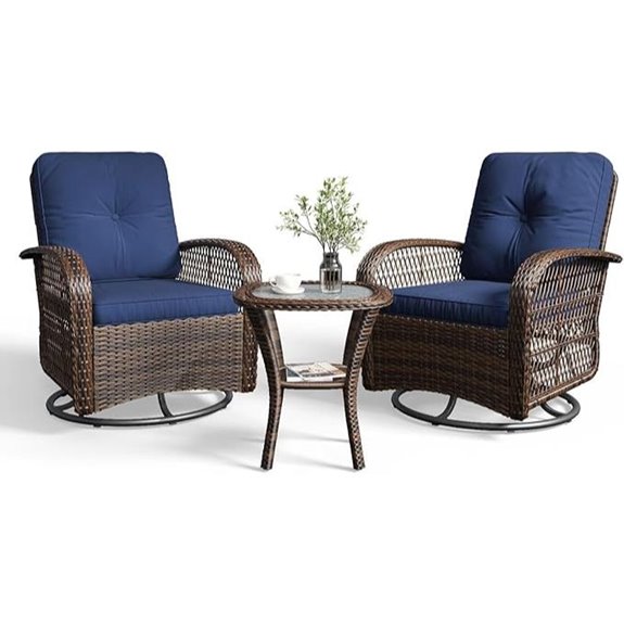 Aoxun 3-Piece Patio Wicker Furniture Set