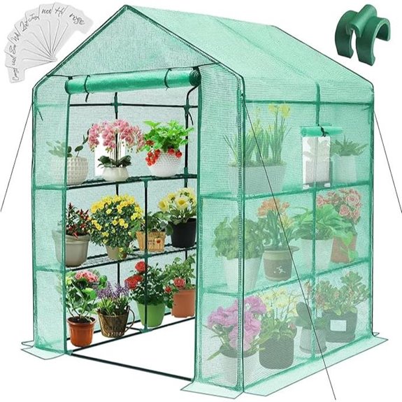 Greengro Greenhouse 57x57x76 inches 3-tier outdoor greenhouse