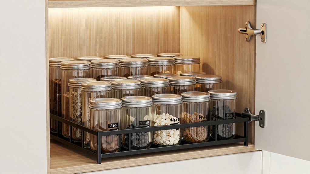 top cabinet spice storage