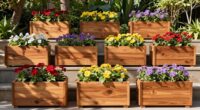 top cedar garden planters