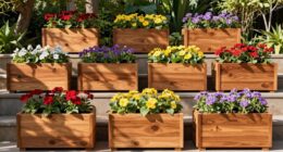 top cedar garden planters