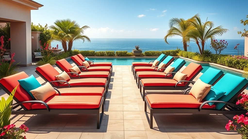 top cushioned outdoor loungers