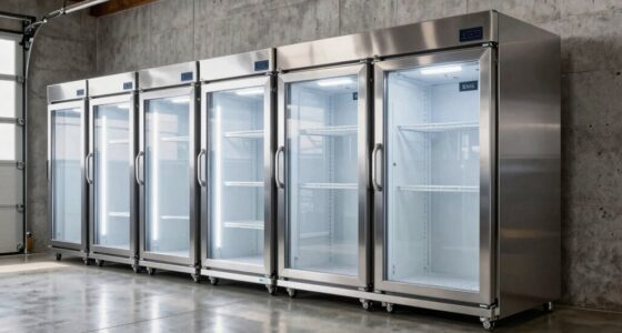 top garage upright freezers