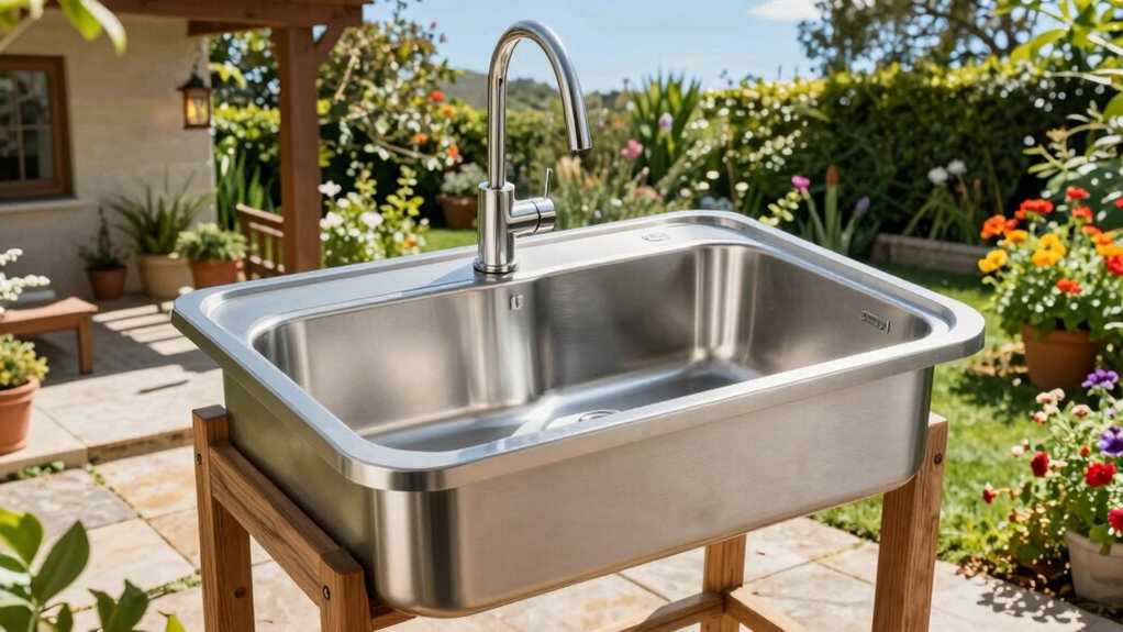 top outdoor stainless sinks
