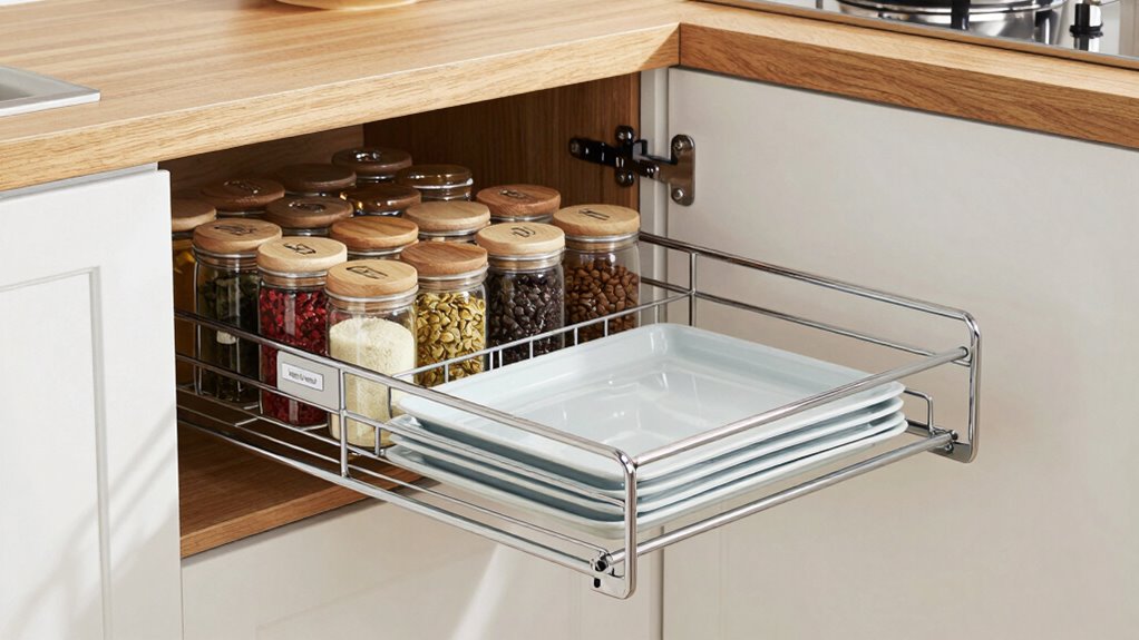 top pull out kitchen organizers