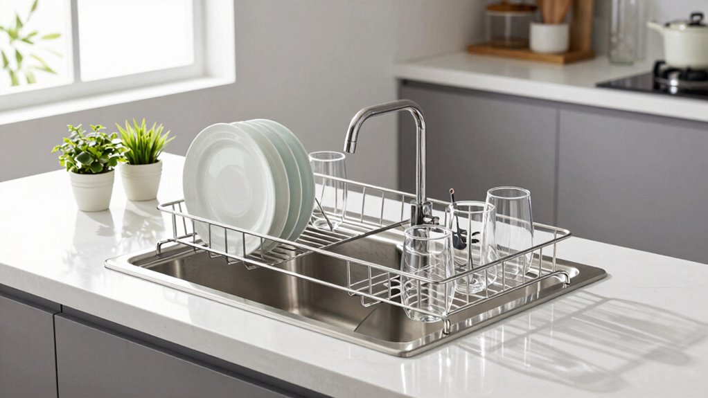top sink dish drying racks