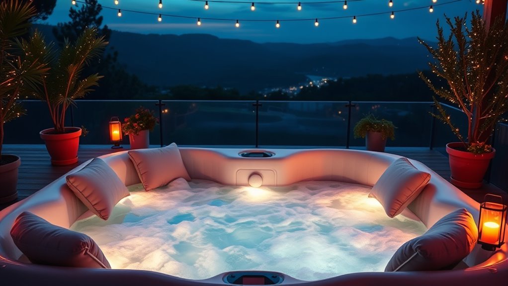 top six person inflatable hot tubs