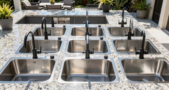 top stainless outdoor sinks