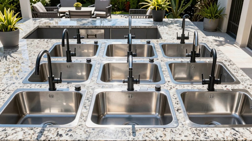 top stainless outdoor sinks