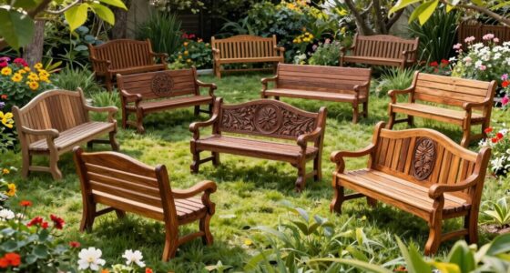 top wooden garden benches