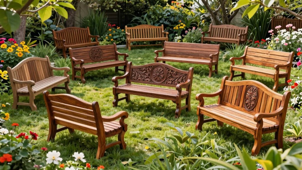 top wooden garden benches