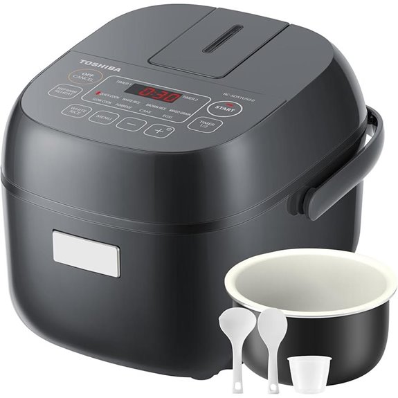 TOSHIBA 3-Cup Rice Cooker with LCD Display
