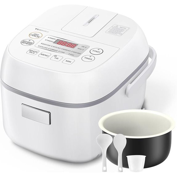 Toshiba Mini Rice Cooker with Fuzzy Logic & Timer