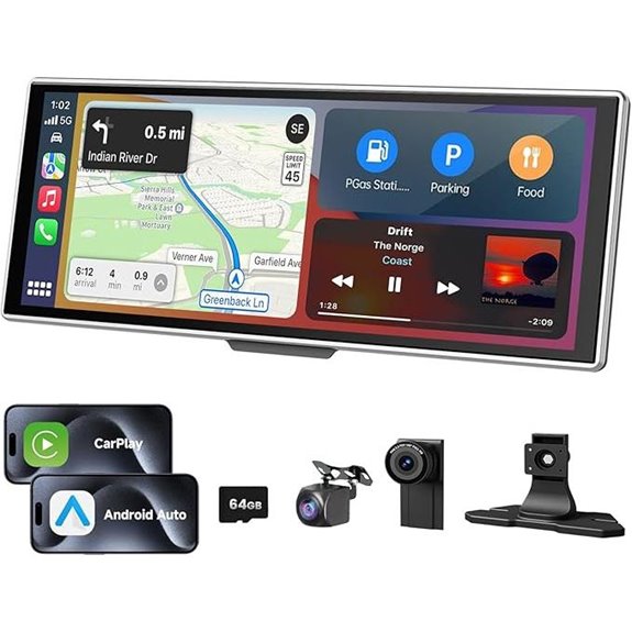 11.26 HD Touchscreen Car Display with Backup Camera
