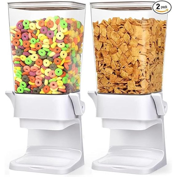 Cereal Dispenser 2-Pack 5.5 Qt Kitchen Storage