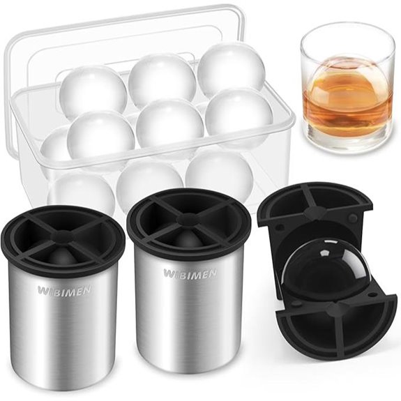 Clear Ice Cube Maker 2 Pack with Ice Tong