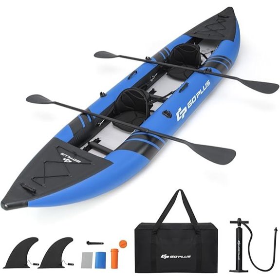 Goplus 2-Person Inflatable Kayak Set with Accessories