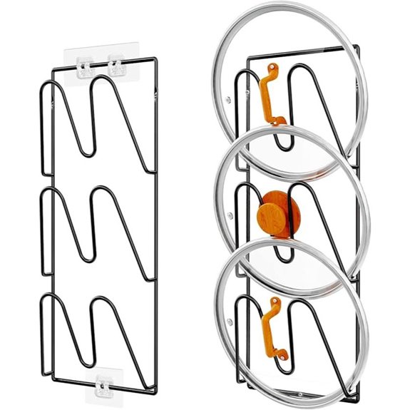 2 Pack 6-Tier Pot Lid Organizer Racks