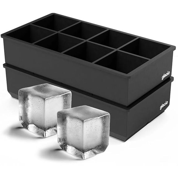 Glacio 2-Pack Silicone Ice Cube Molds