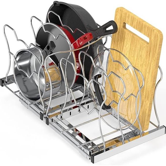 Simple Houseware Under Cabinet Sliding Shelf Organizer